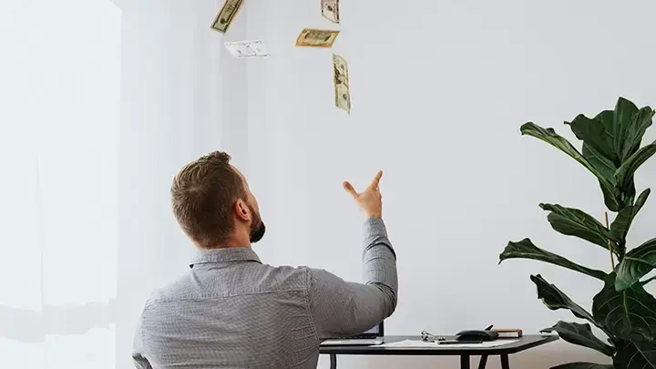 Man with cash