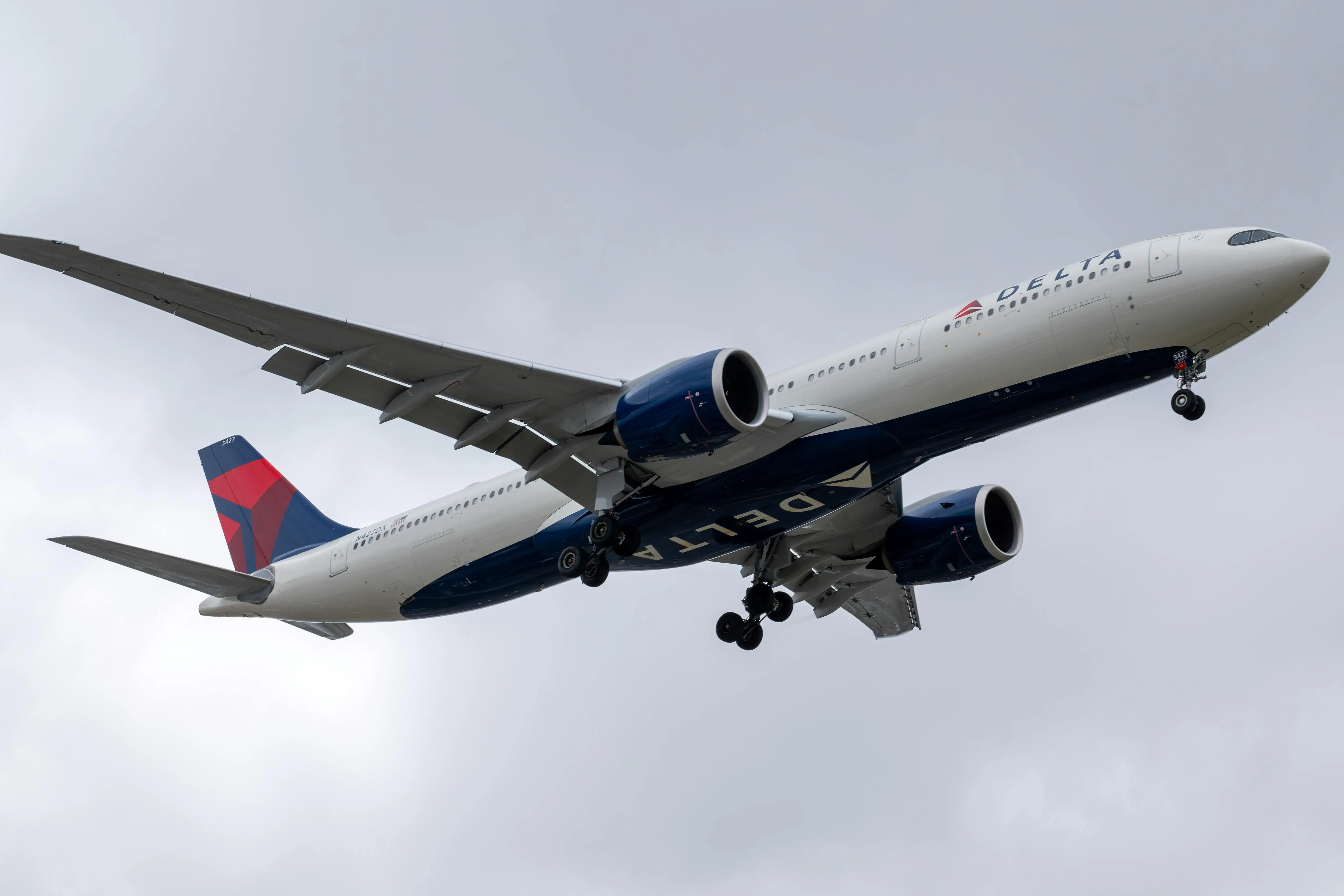 An airplane in the sky