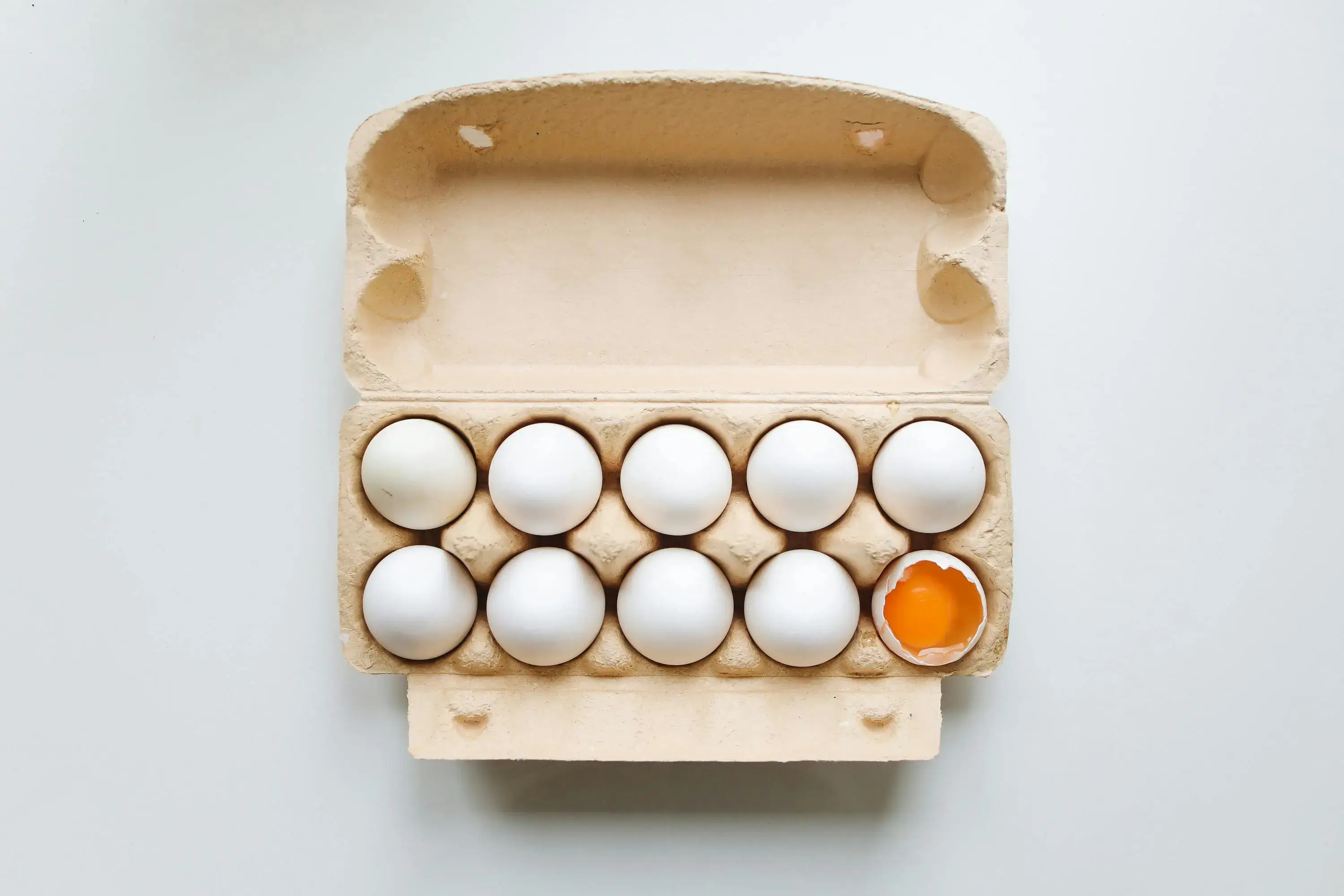 Eggs on a tray