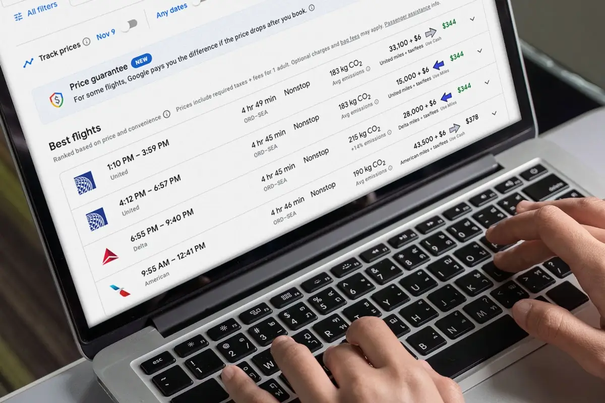 Person using a laptop