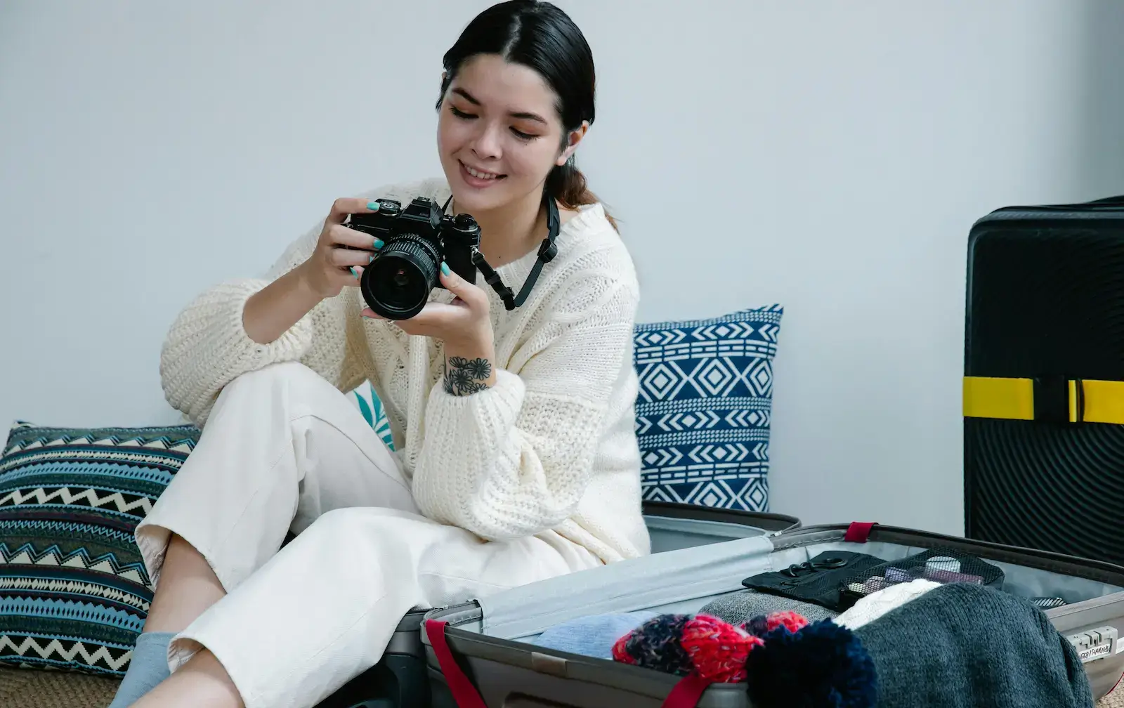 Person holding a camera