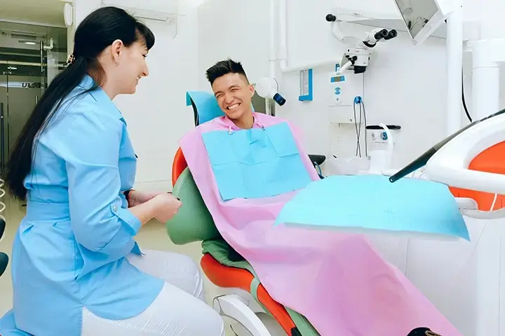 Man at the dentist