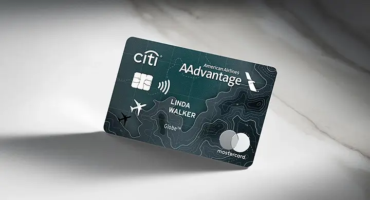 Image of the Citi AAdvantage® Globe™ Mastercard® credit card featuring the logo and design elements.