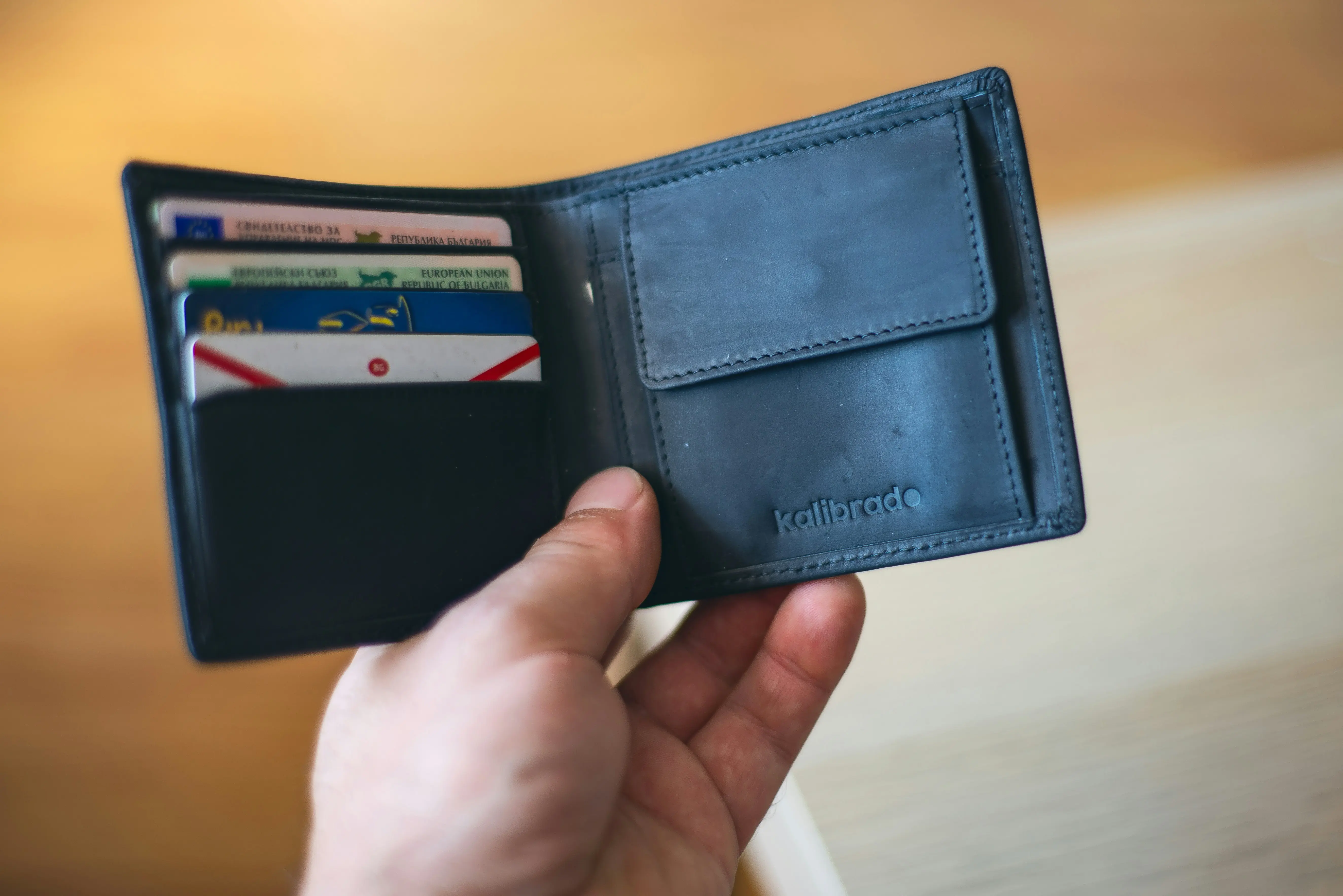 A black wallet