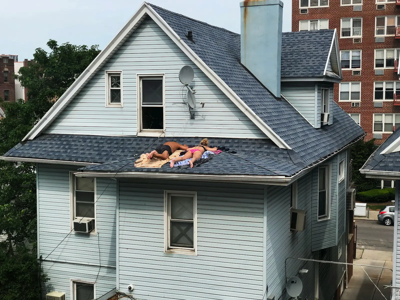 People on the roof