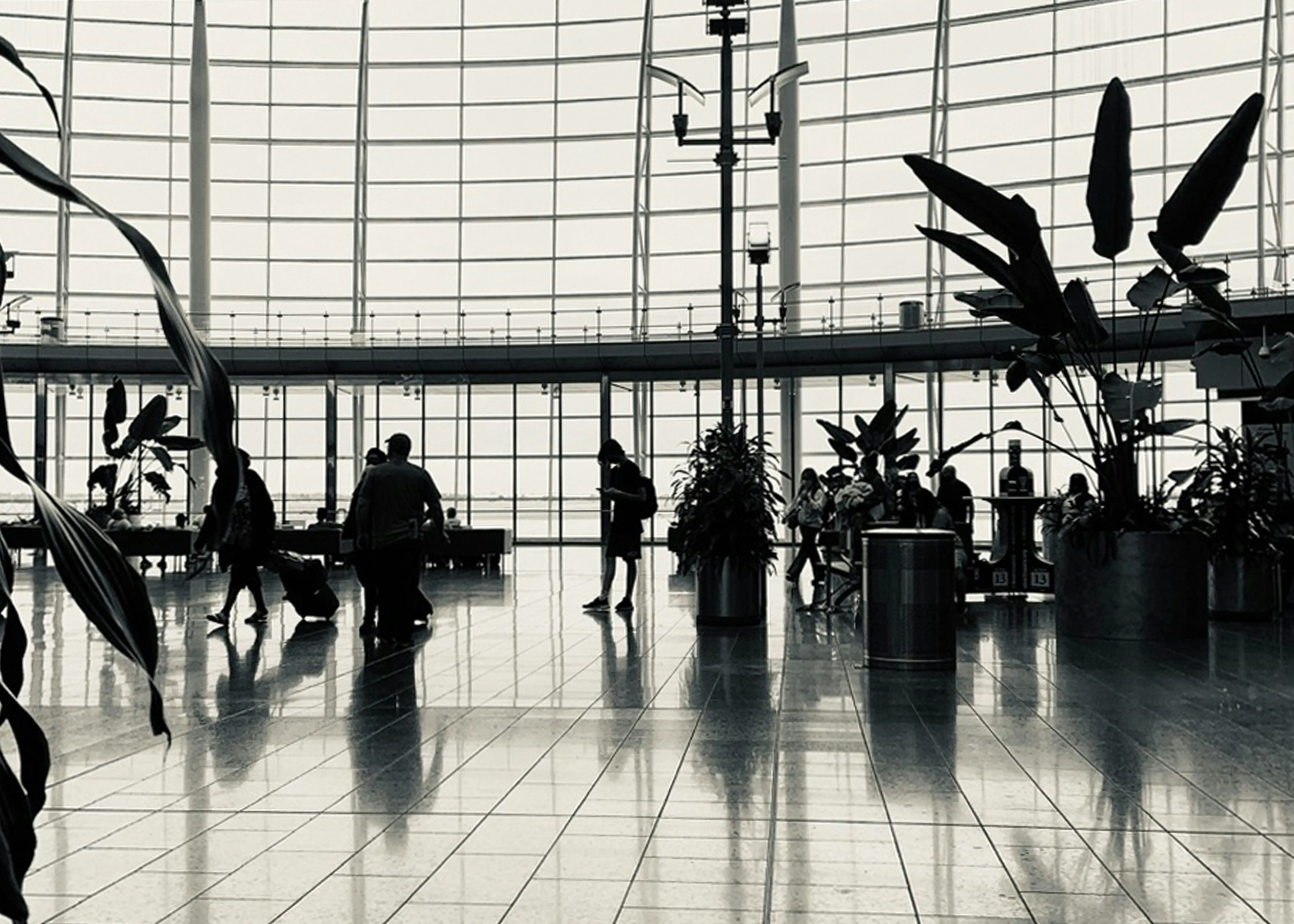 People at an airport