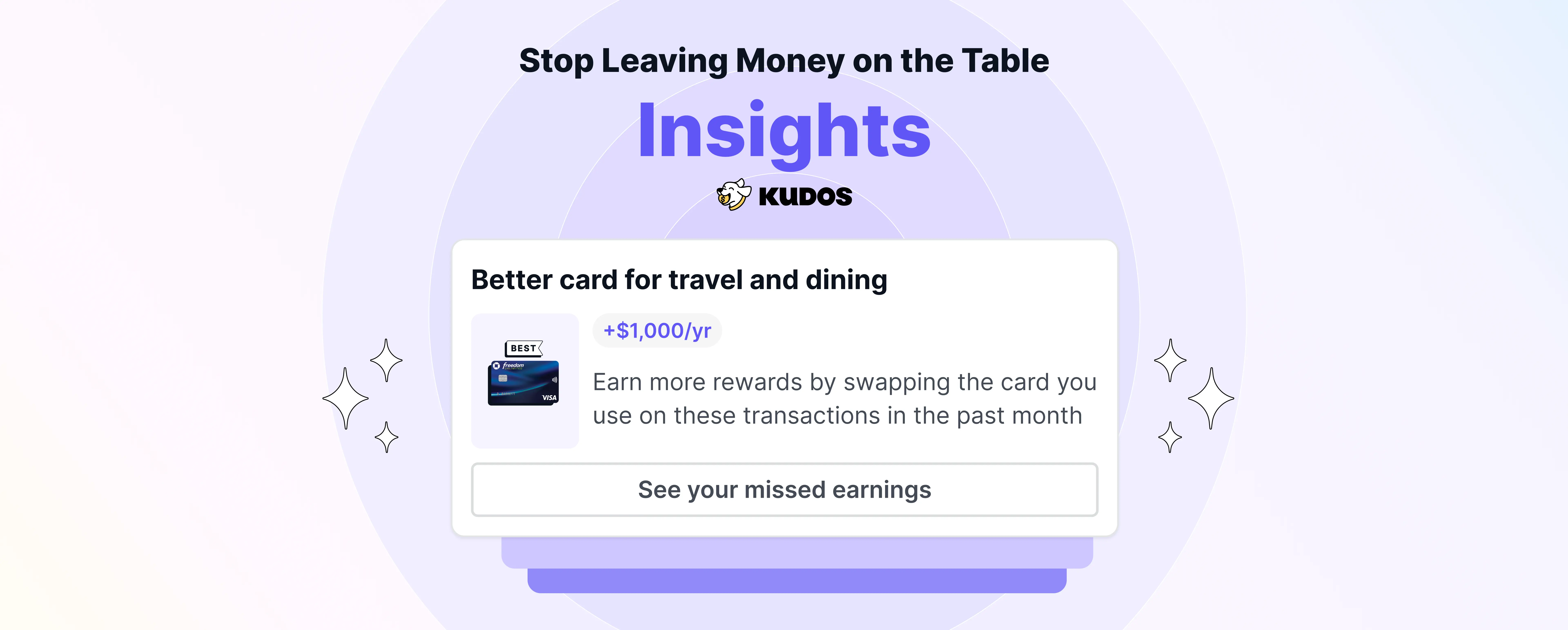Save money and earn more rewards with Kudos Insights