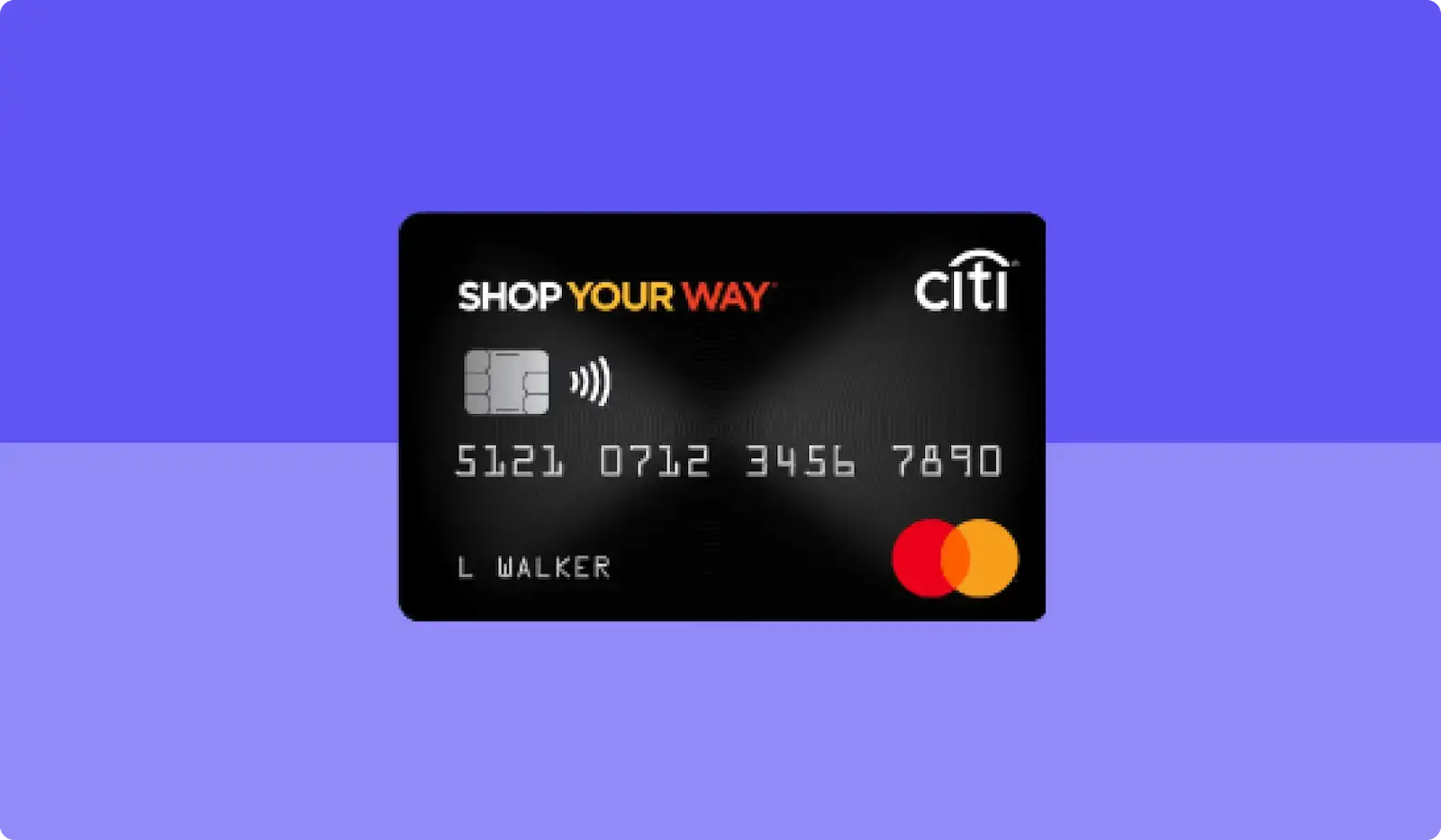 Shop Your Way Credit Card with a bright background