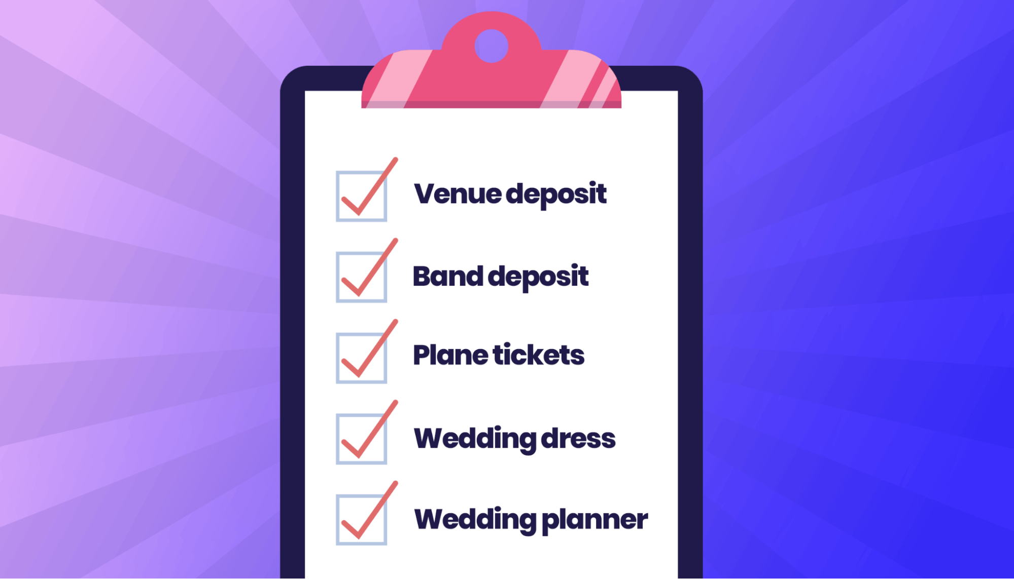 Illustration of clipboard with checklist