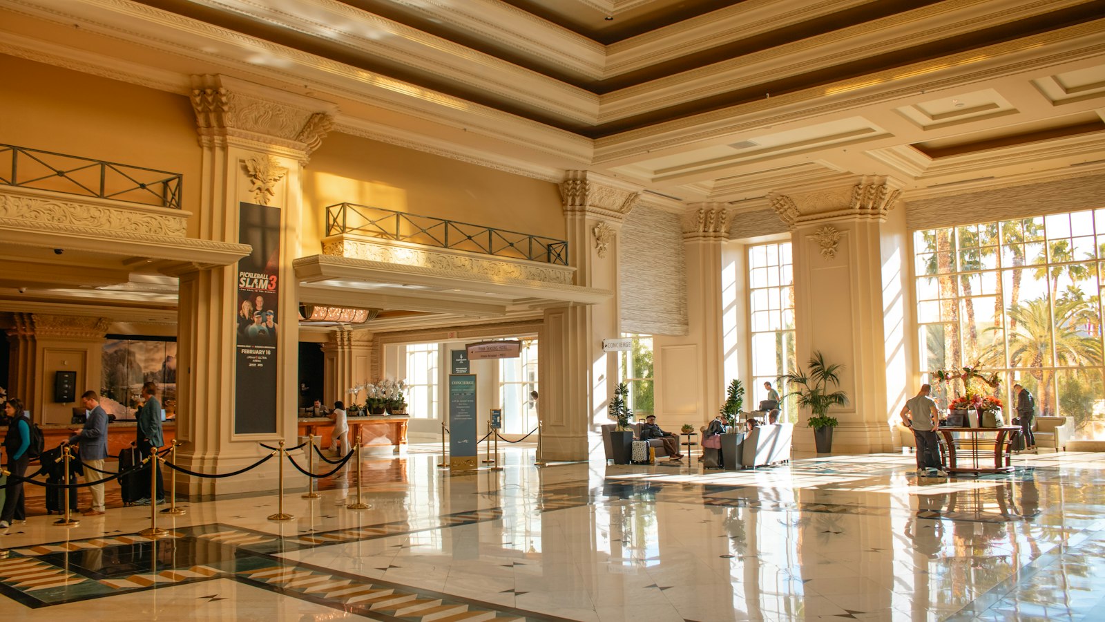 Sunlit grand hotel lobby representing a Leading Hotels of the World property