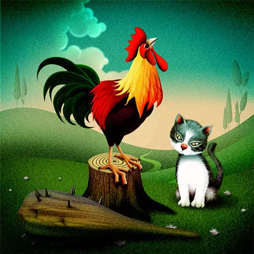 Kohút, kocúr a kyjak