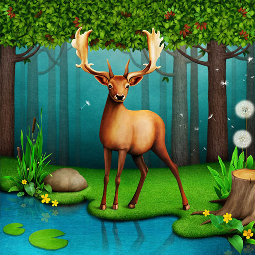 O jelenovi a jezírku