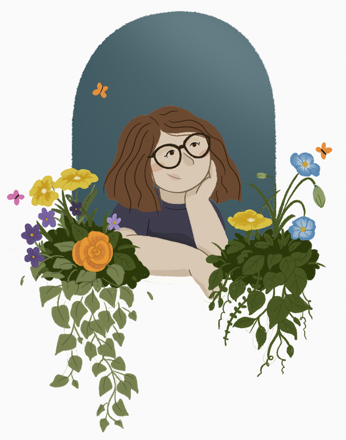 Illustration of a self-portrait