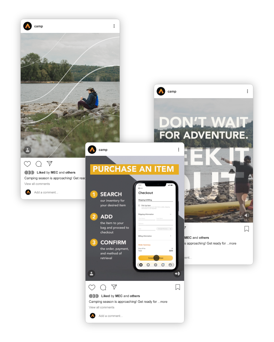 Social media instagram posts