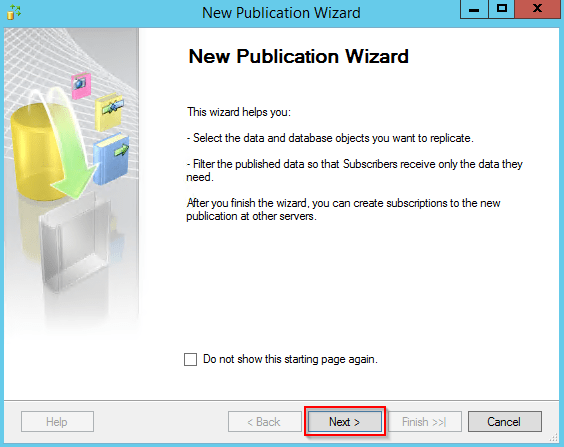 New Publication Wizard