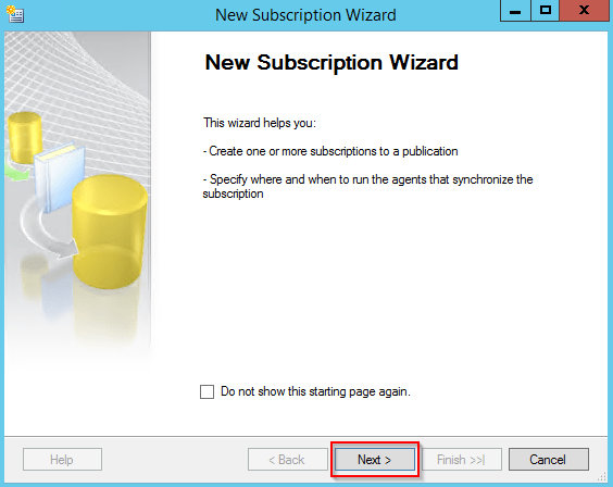 New Subscription Wizard 1