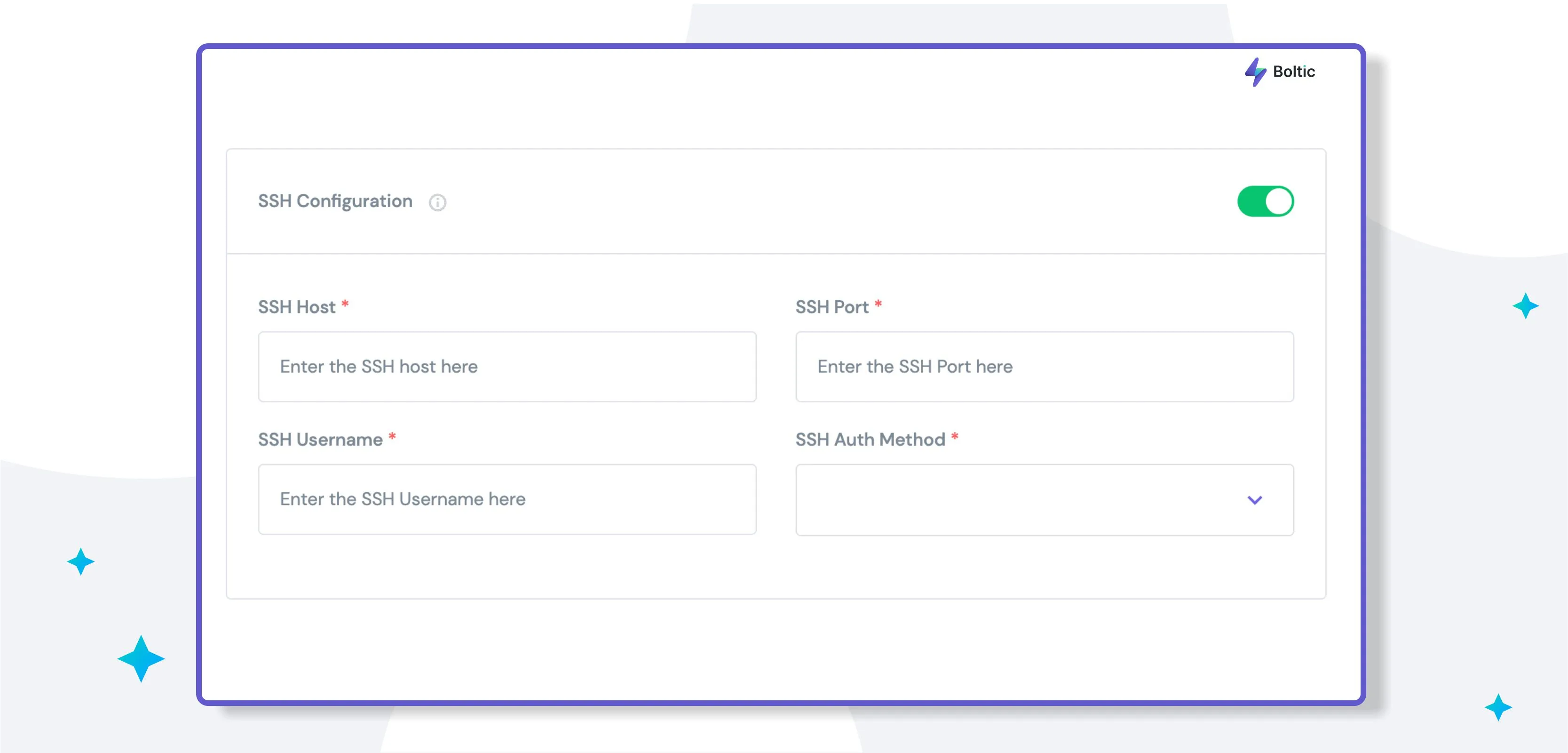 Boltic Authentication Dashboard