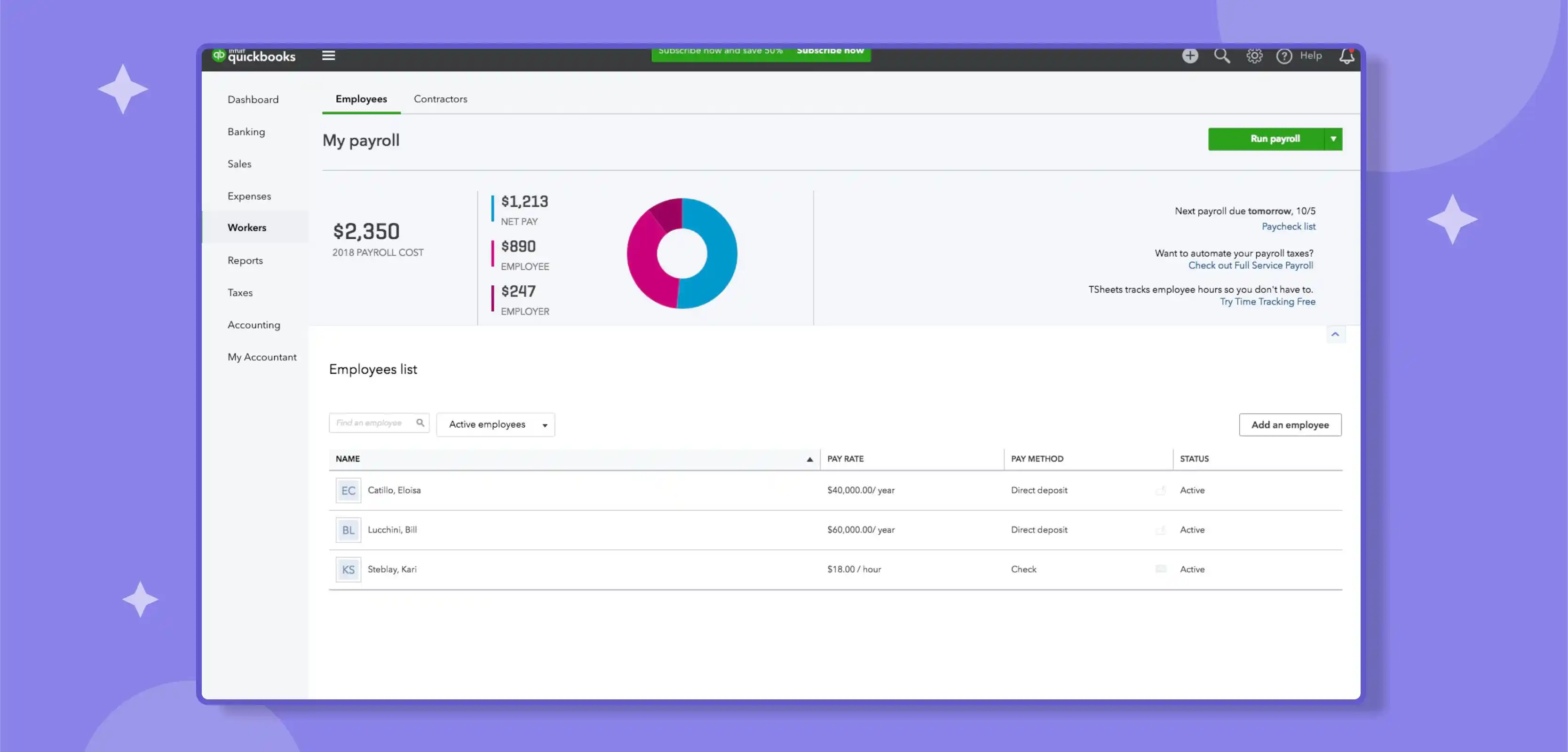 Payrol Management Dashboards