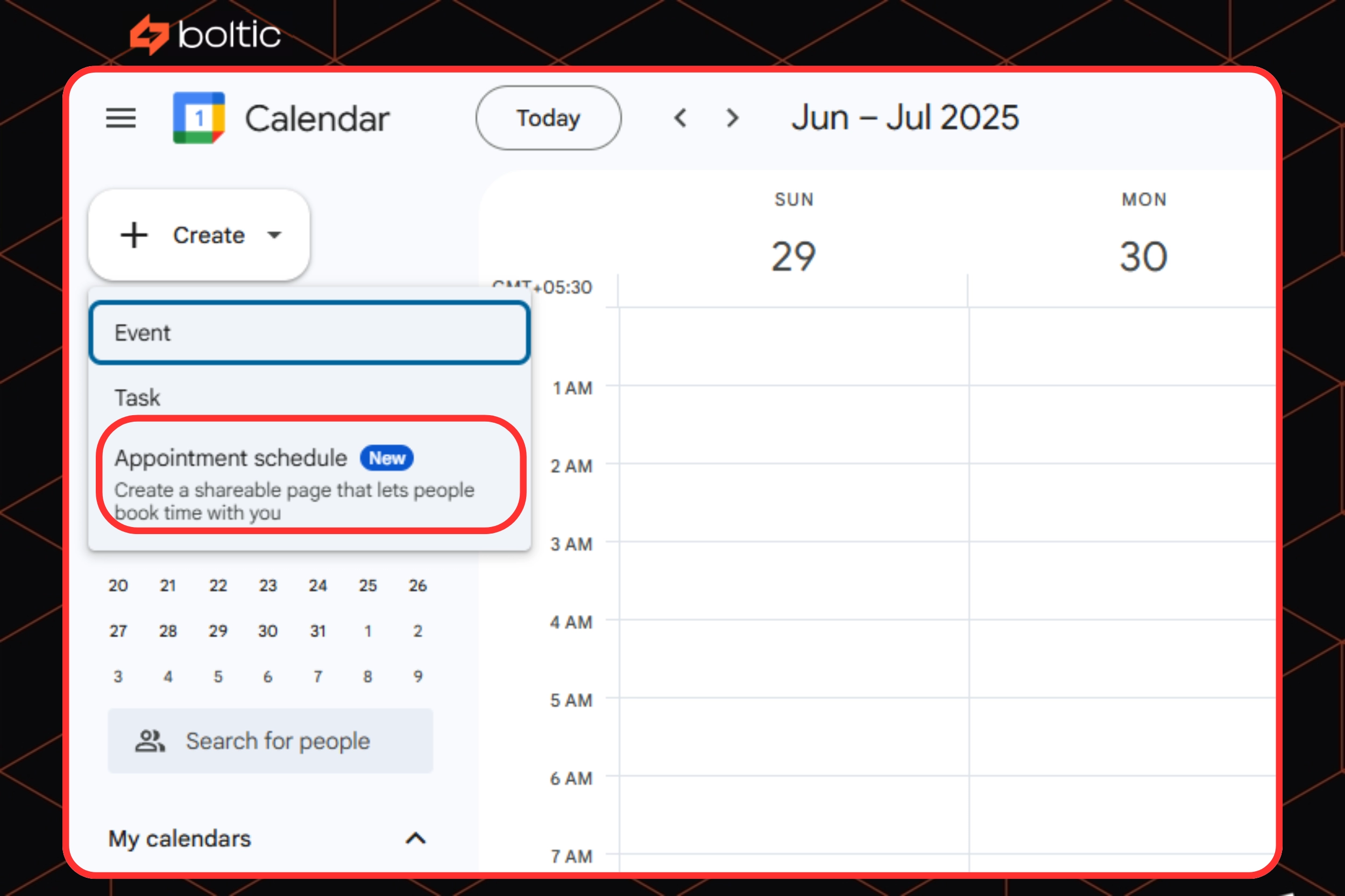 Simply create an appointment schedule