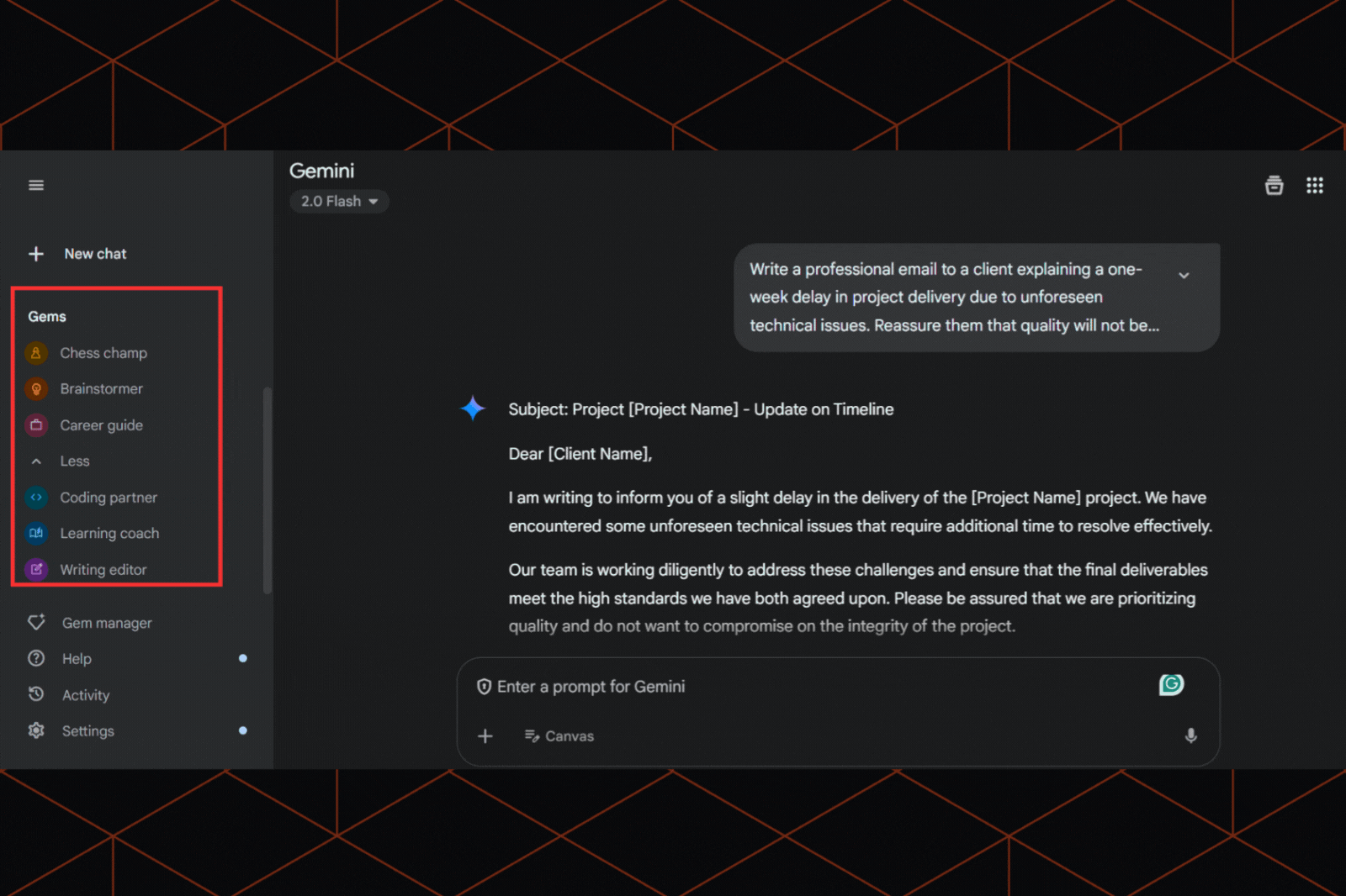 Try its built-in tools