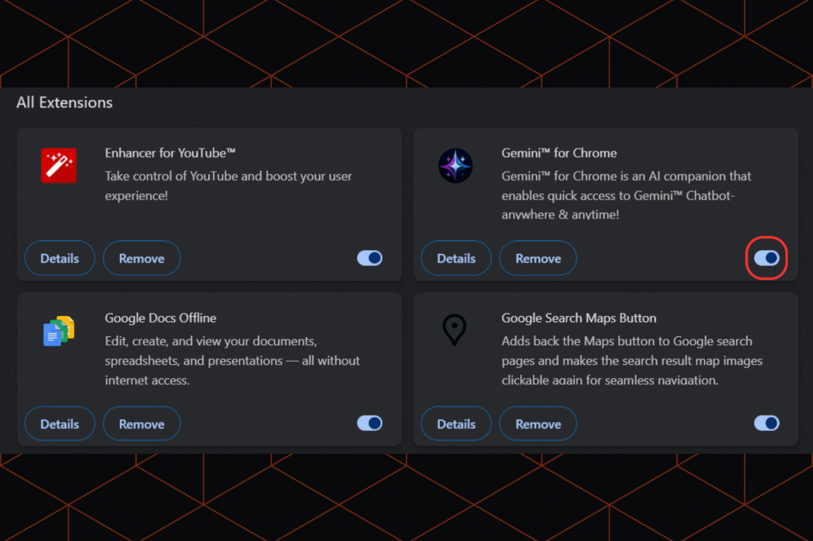 Add the Gemini extension