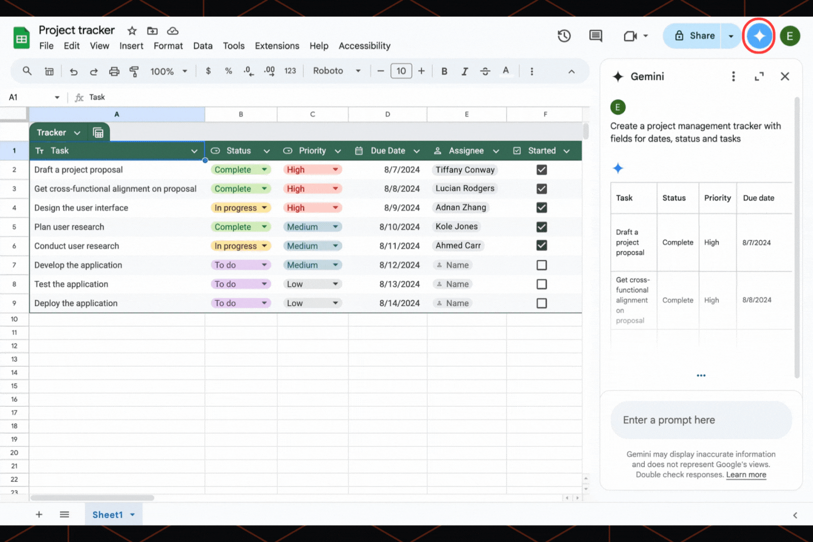 Use Gemini directly on Workspace apps (Gmail, Docs, Sheets, Slides, Meet)