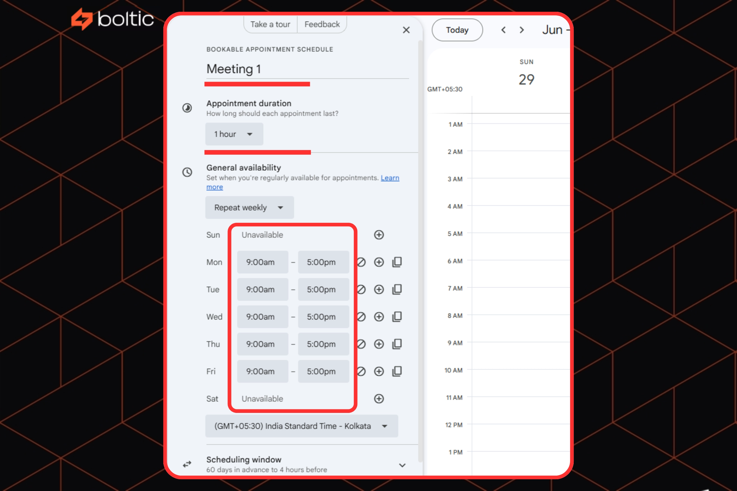 Customize your booking page