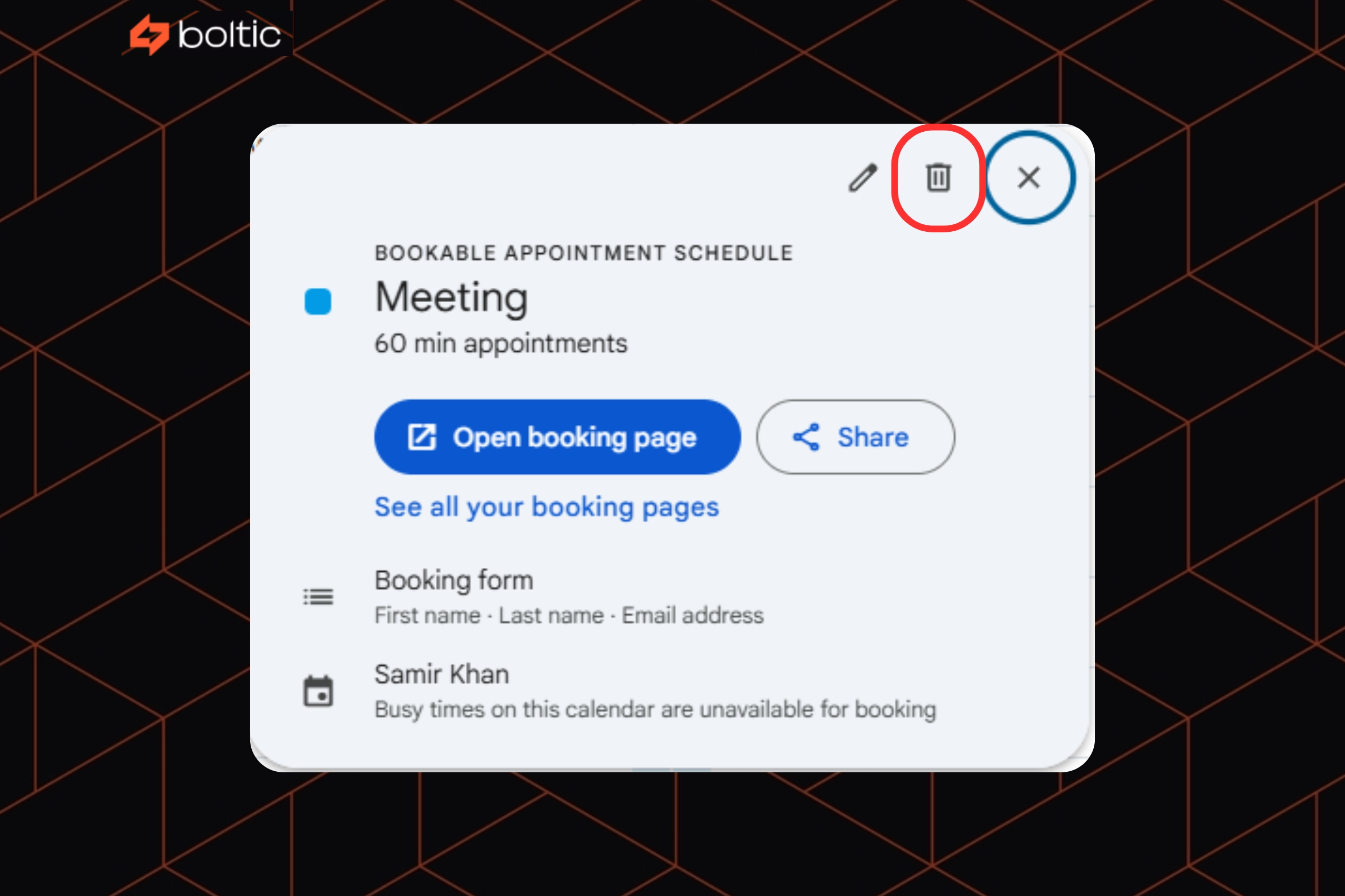 How to edit and Delete an Appointment Schedule? 