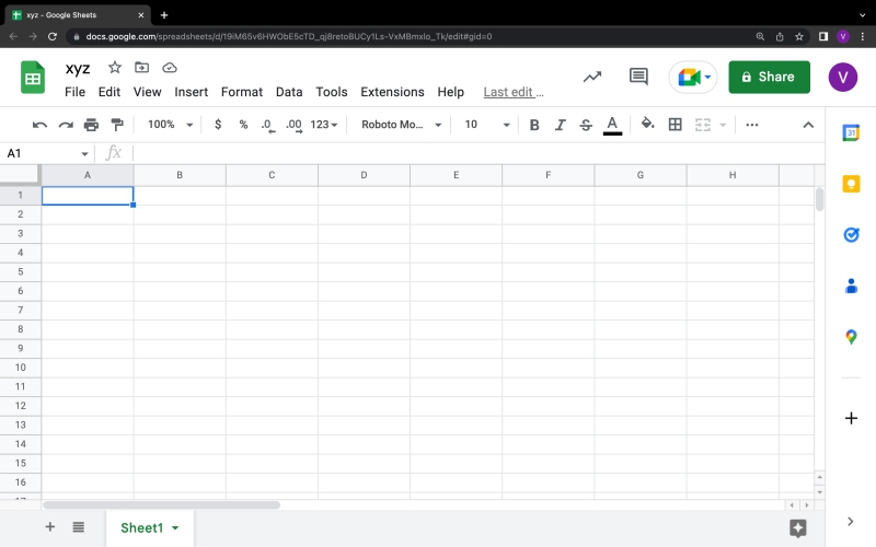 Excel Sheet With File Name XYZ