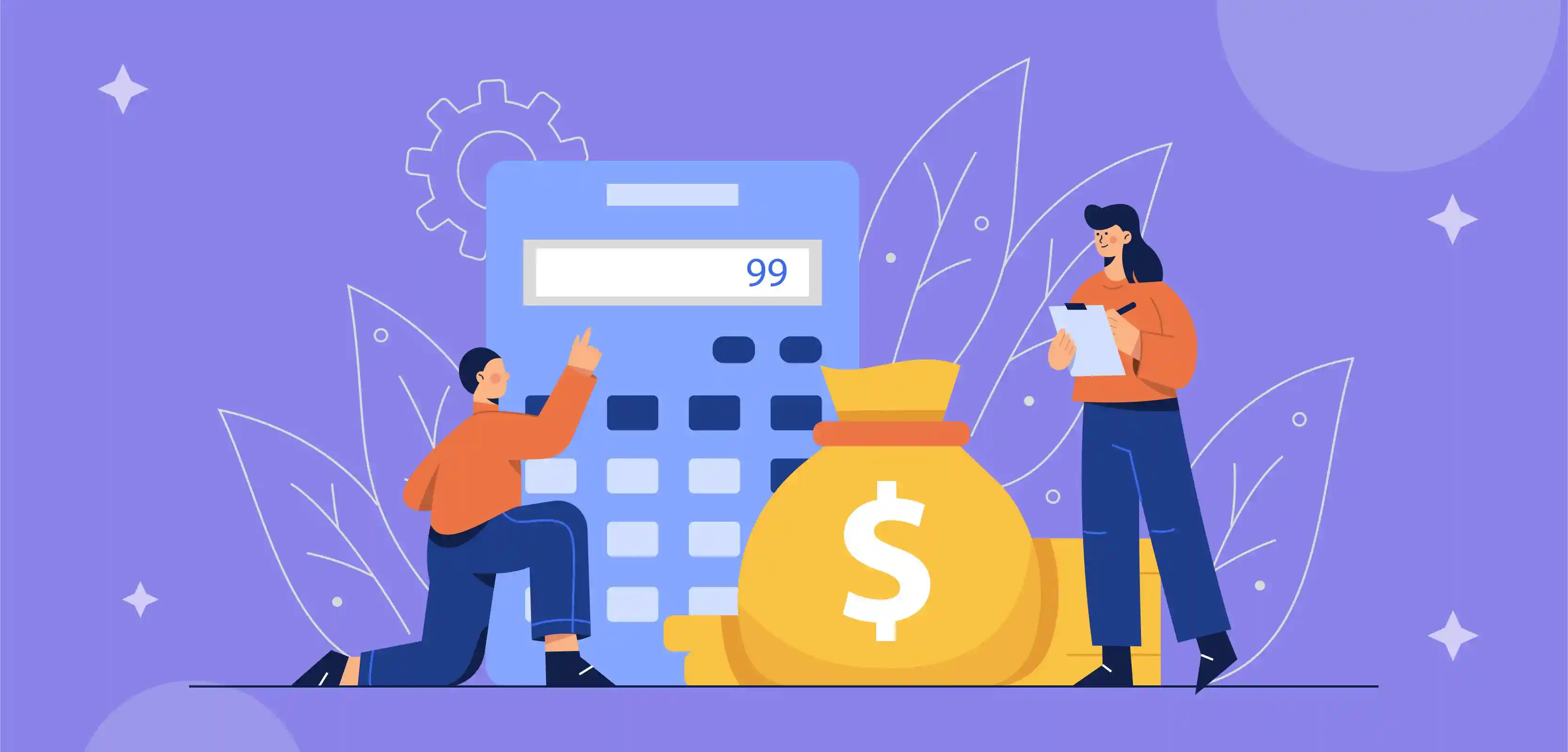 There is Two Person On is Operating Calcular and Second one is Writing