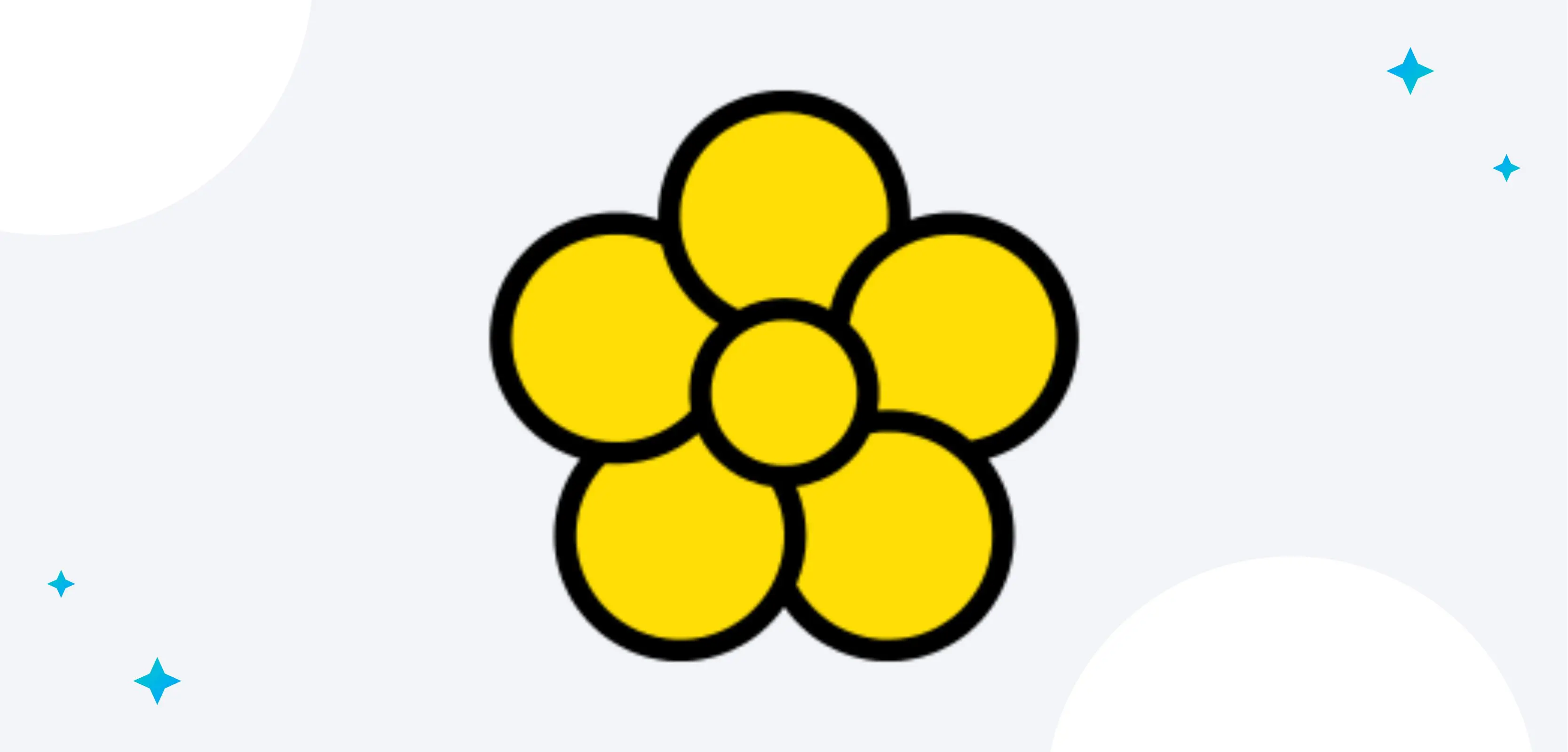 A Round Yellow Flower Indication Logo of Pete