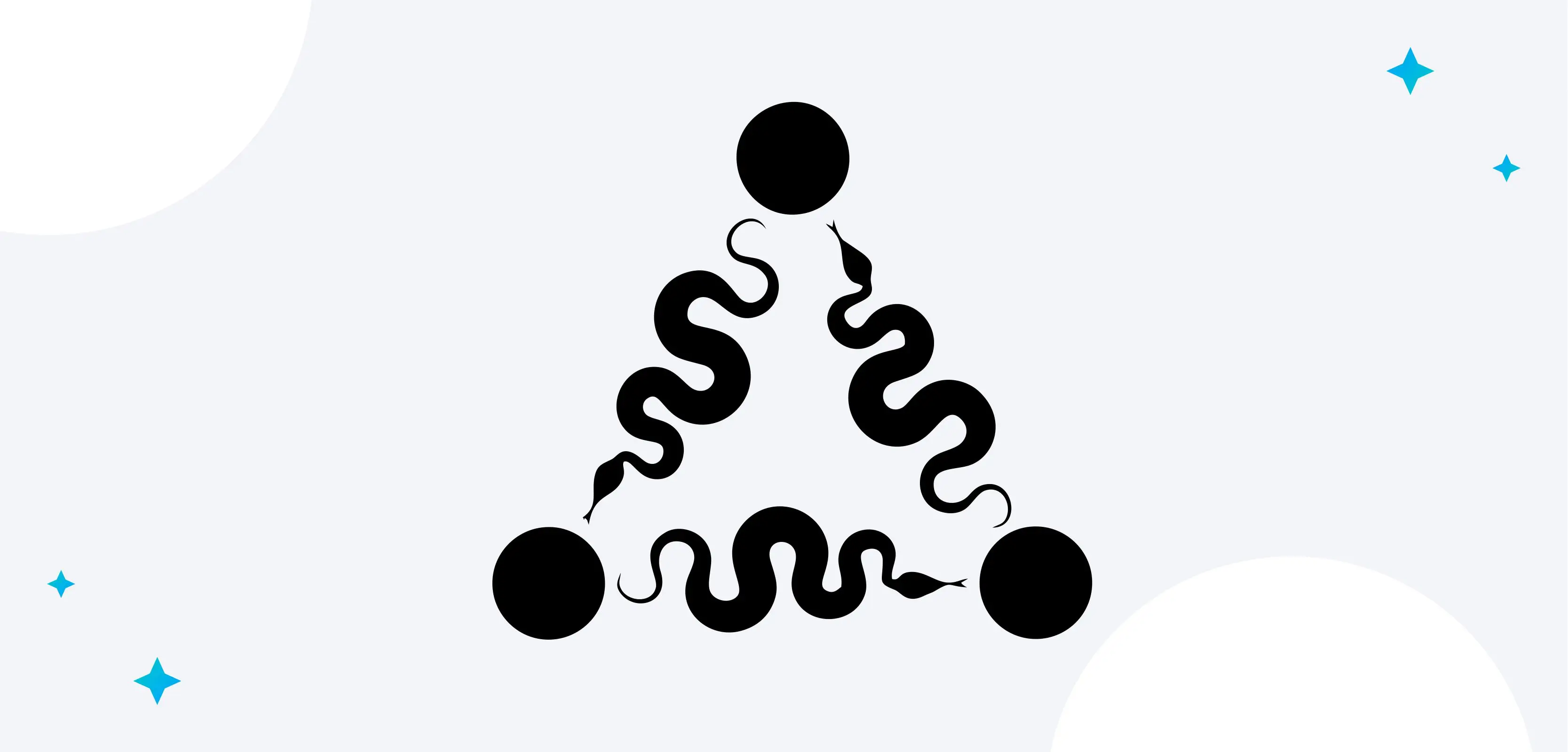 An Illustration of Traingale with Round and Snake Represent Logo of PyKEEN