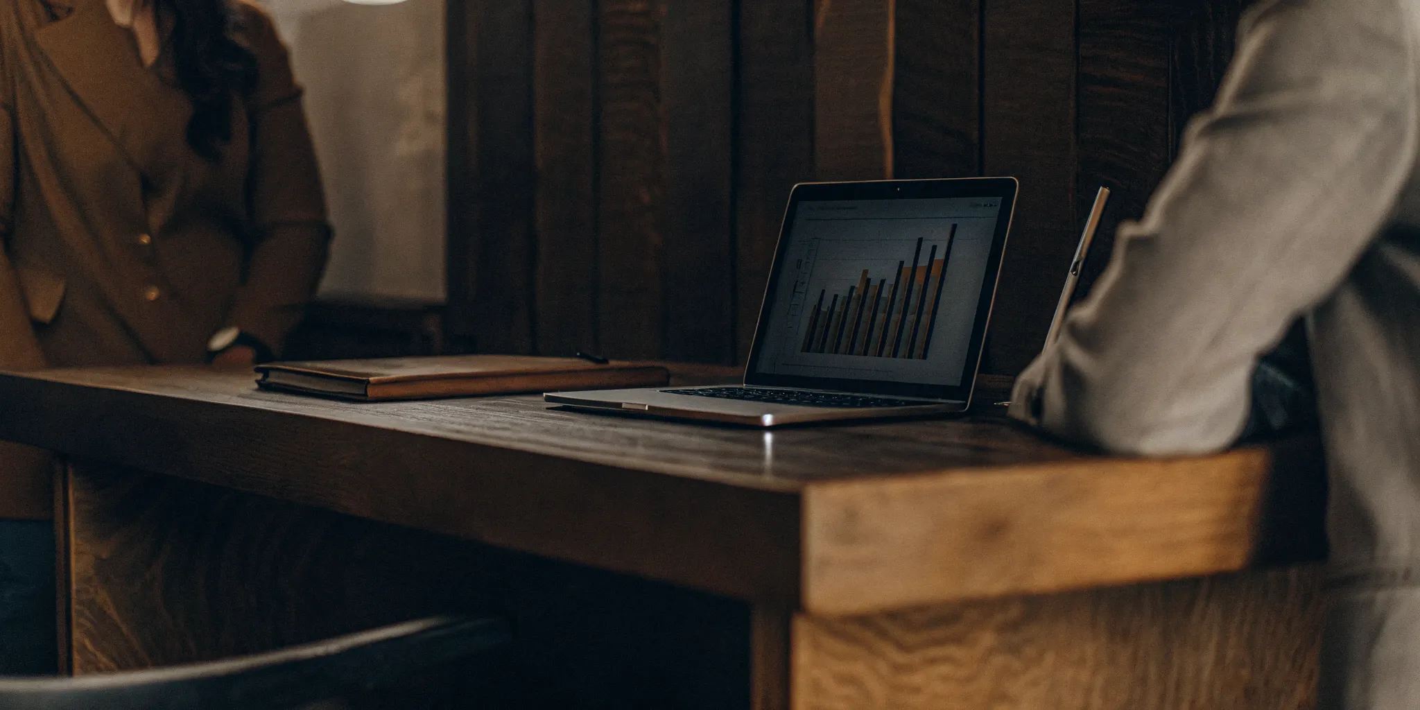 Automated billing software on an office desk