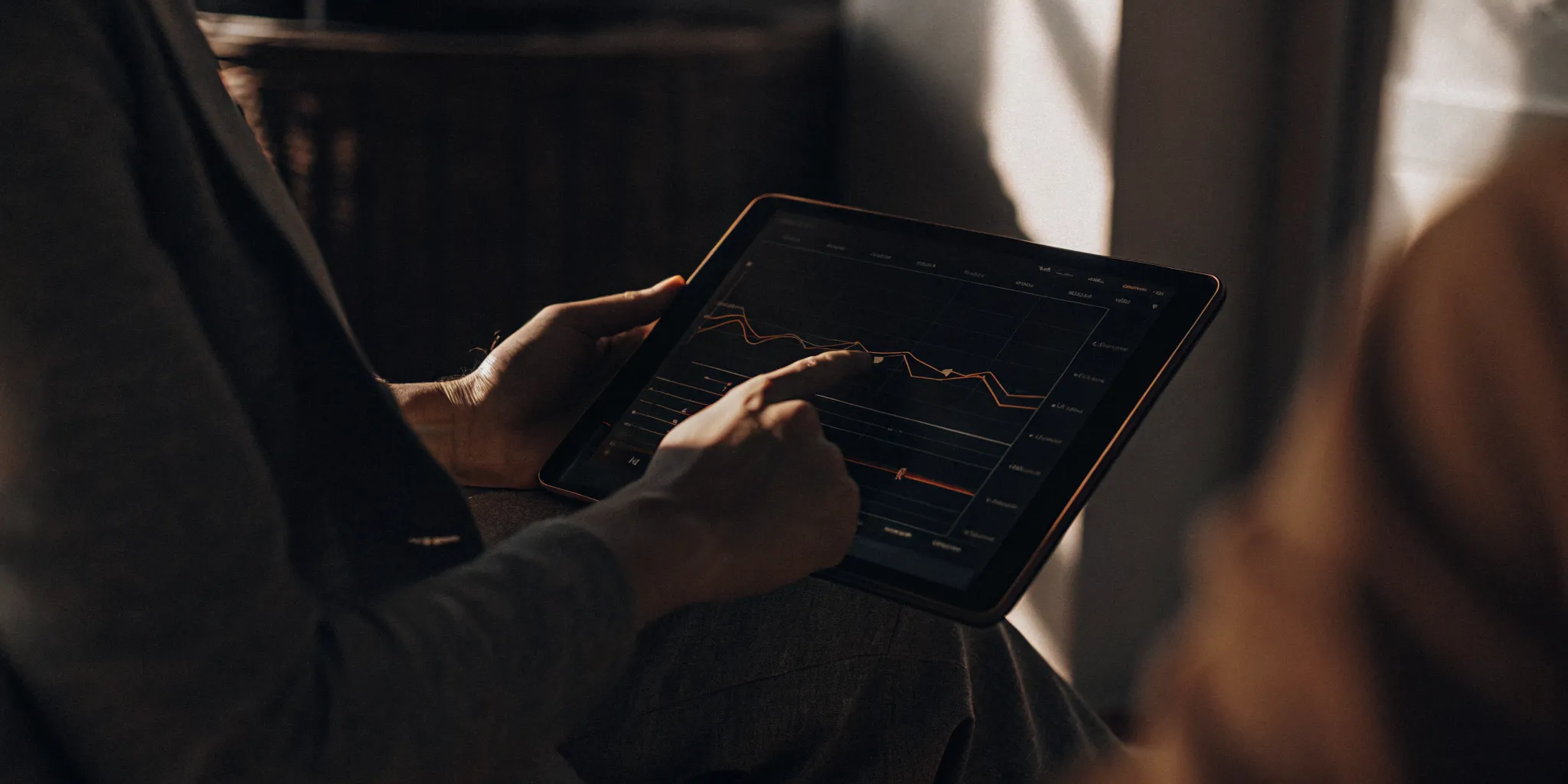 A professional looking financial dashboard graph showing steady cash flow growth
