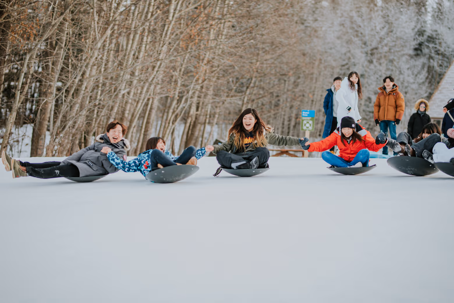 Sledding in Medicine Hat.