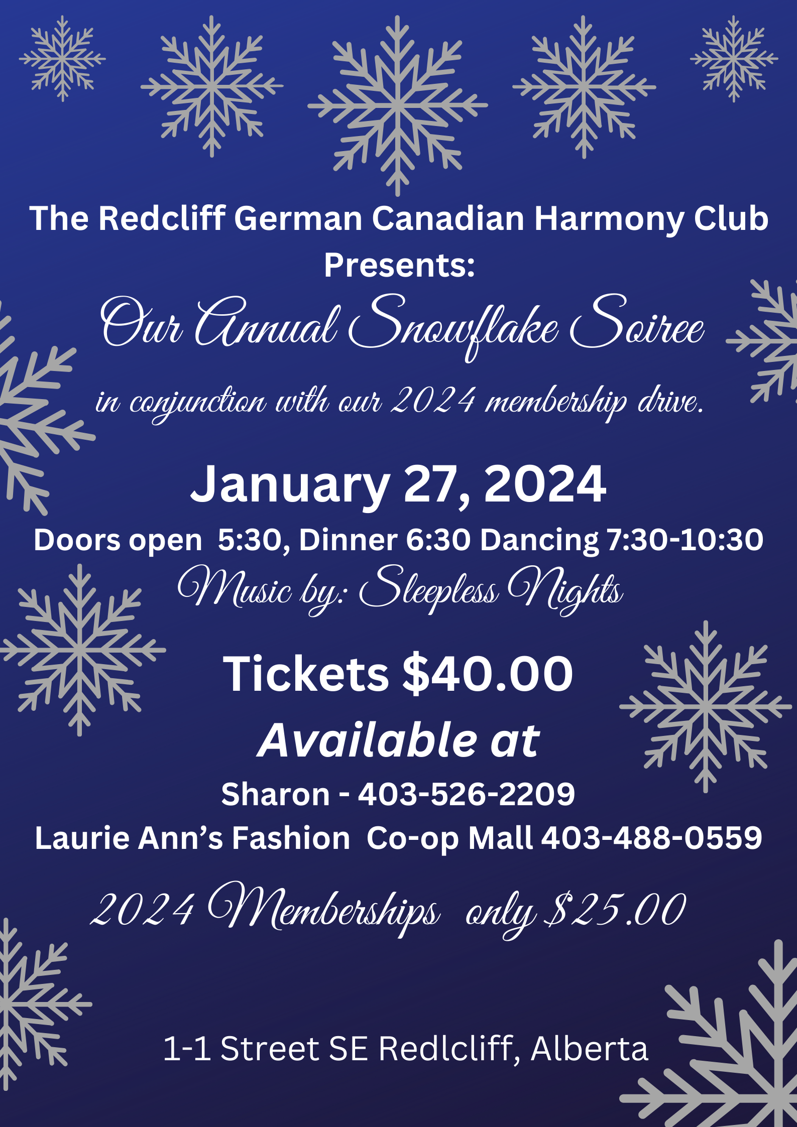 GCHC Snowflake Soiree & 2024 Membership Drive