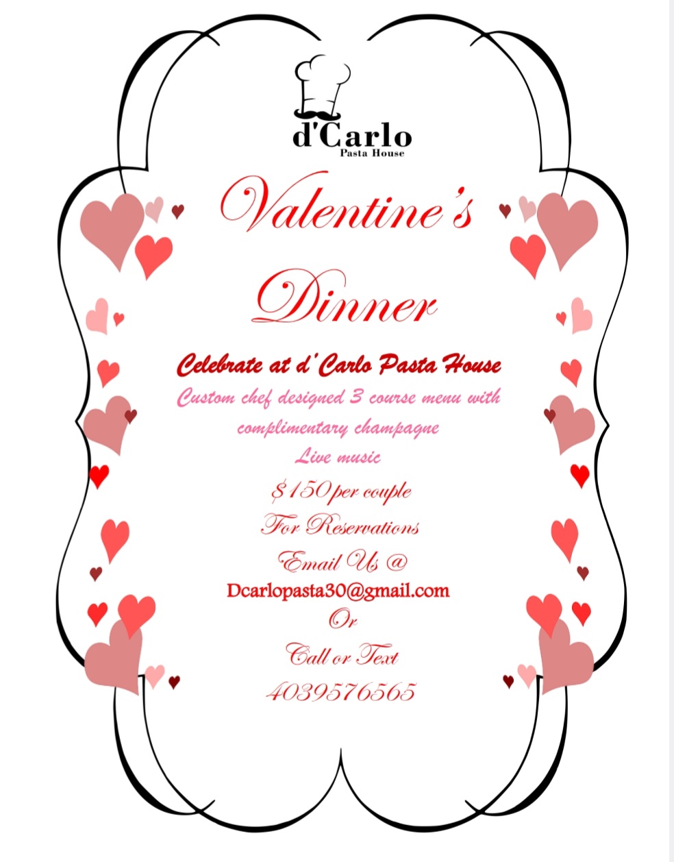 Valentine's Day at D'carlo