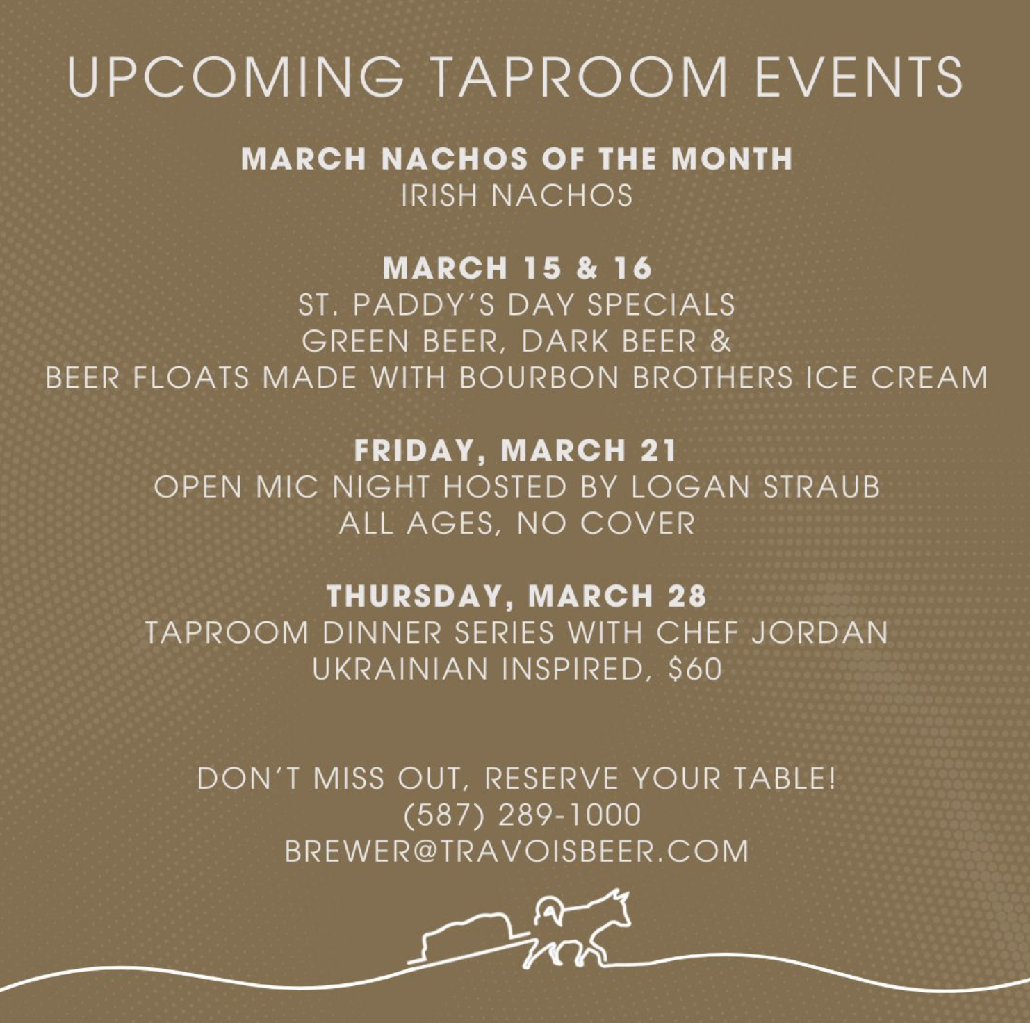 Taproom Dinner Series with Chef Jordan