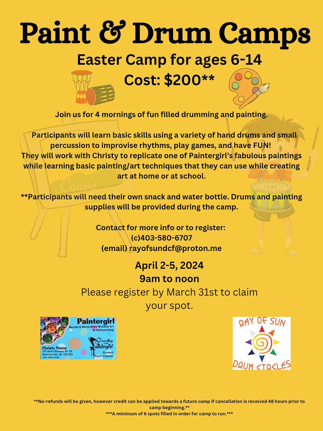 Easter Paint and Drum Camp