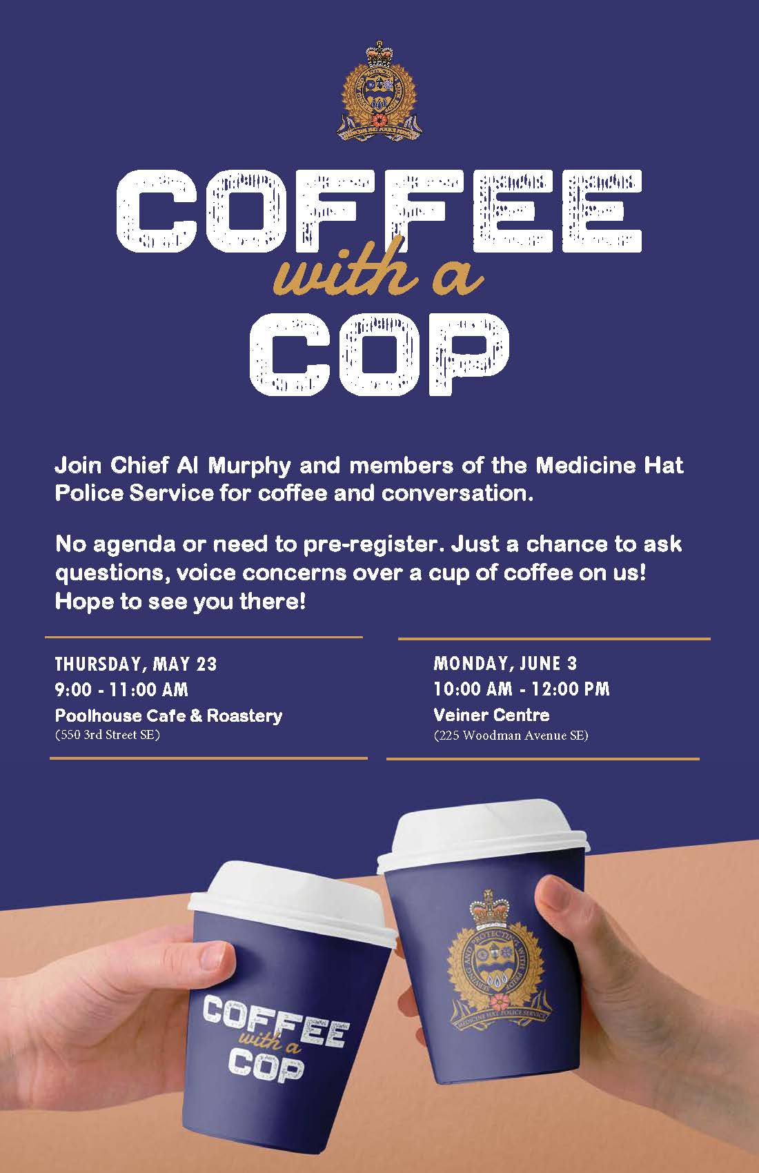Coffee with a Cop at Poolhouse Cafe