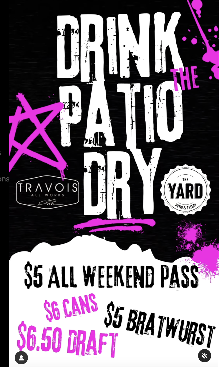 Drink the Patio Dry at The Yard