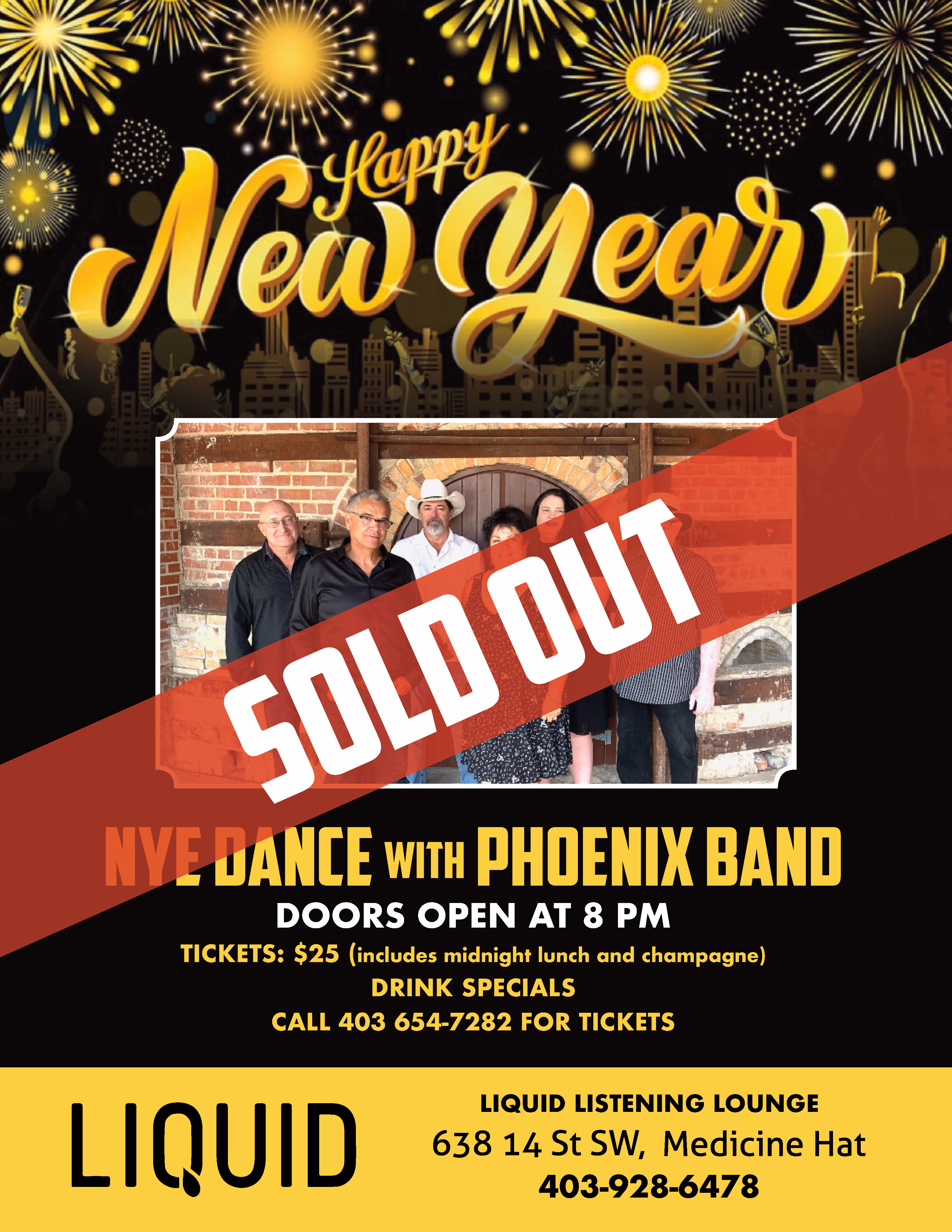  NEW YEARS EVE DANCE with the PHOENIX BAND