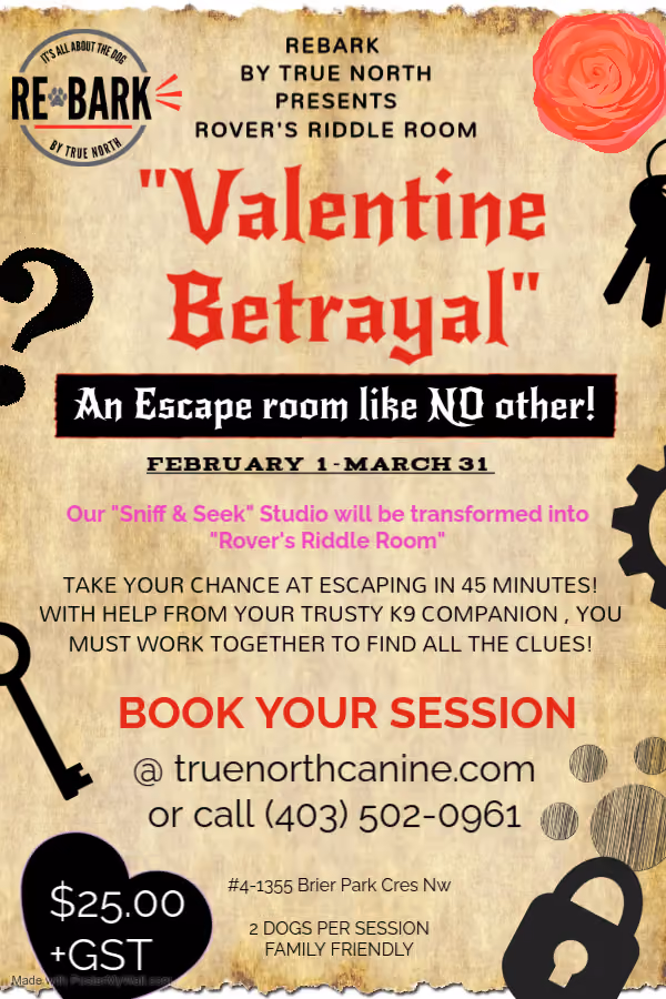 "Rover's Riddle Room"-A Valentines Betrayal