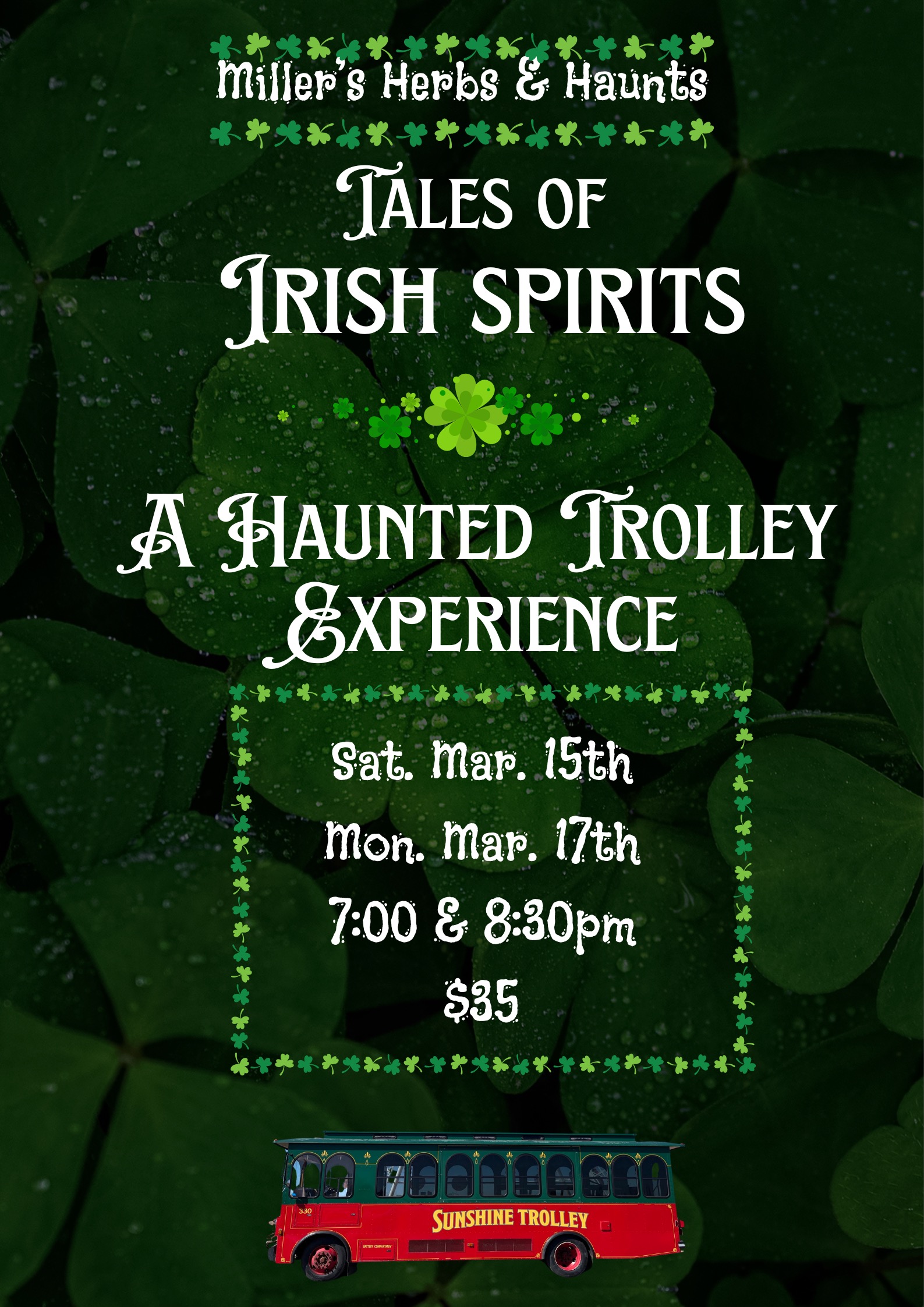 Tales of Irish Spirits - A Haunted Trolley Experience - March 15