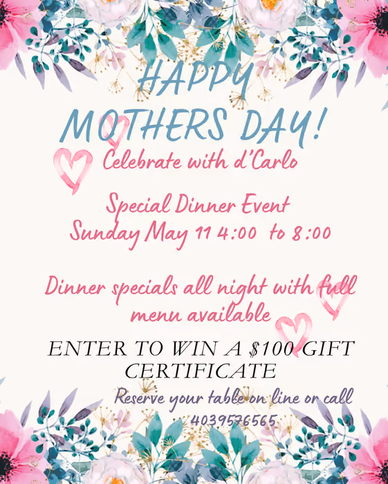 Mother's Day at d'Carlo