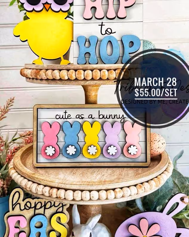 Easter Tiered Tray Set