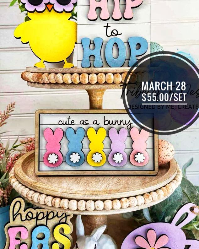 Easter Tiered Tray Set