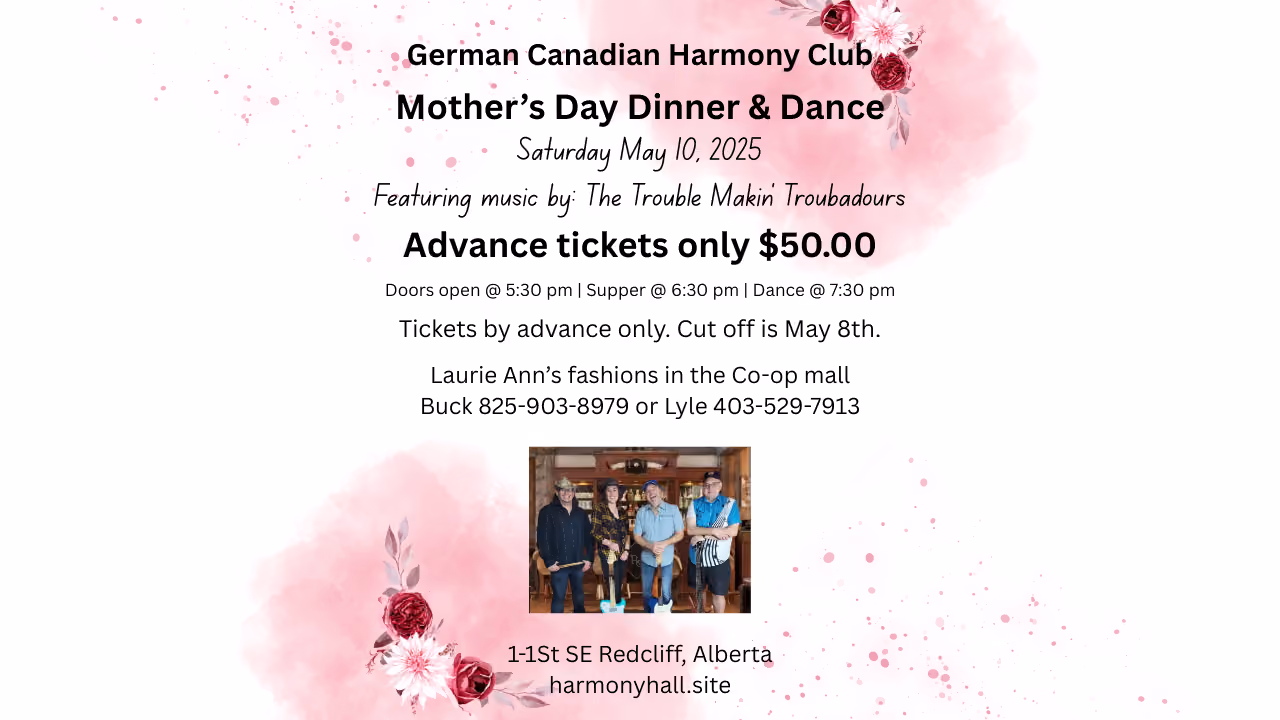 Mother's Day Dinner & Dance Featuring the Trouble Makin' Troubadours