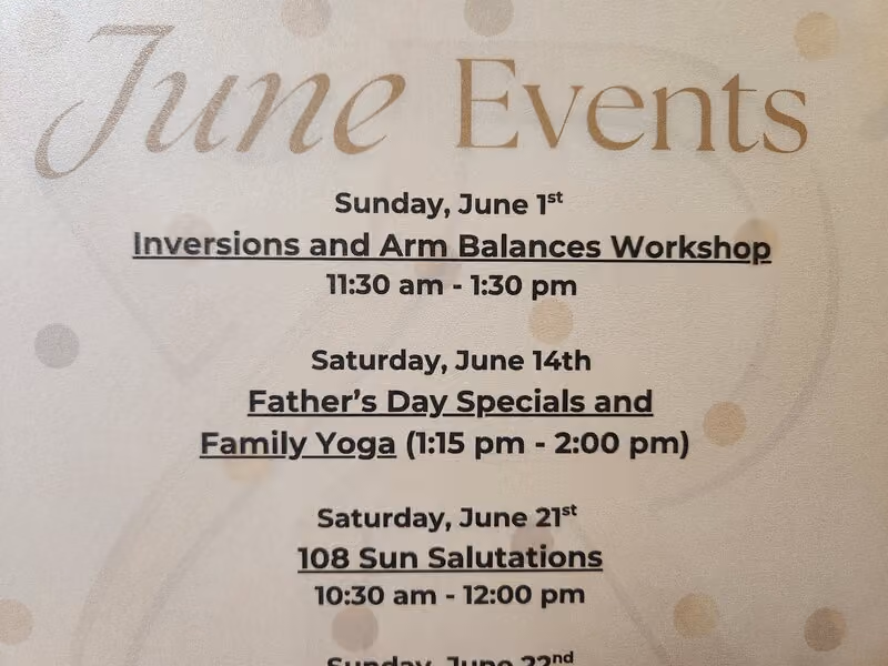 Family Yoga and Father's Day Specials
