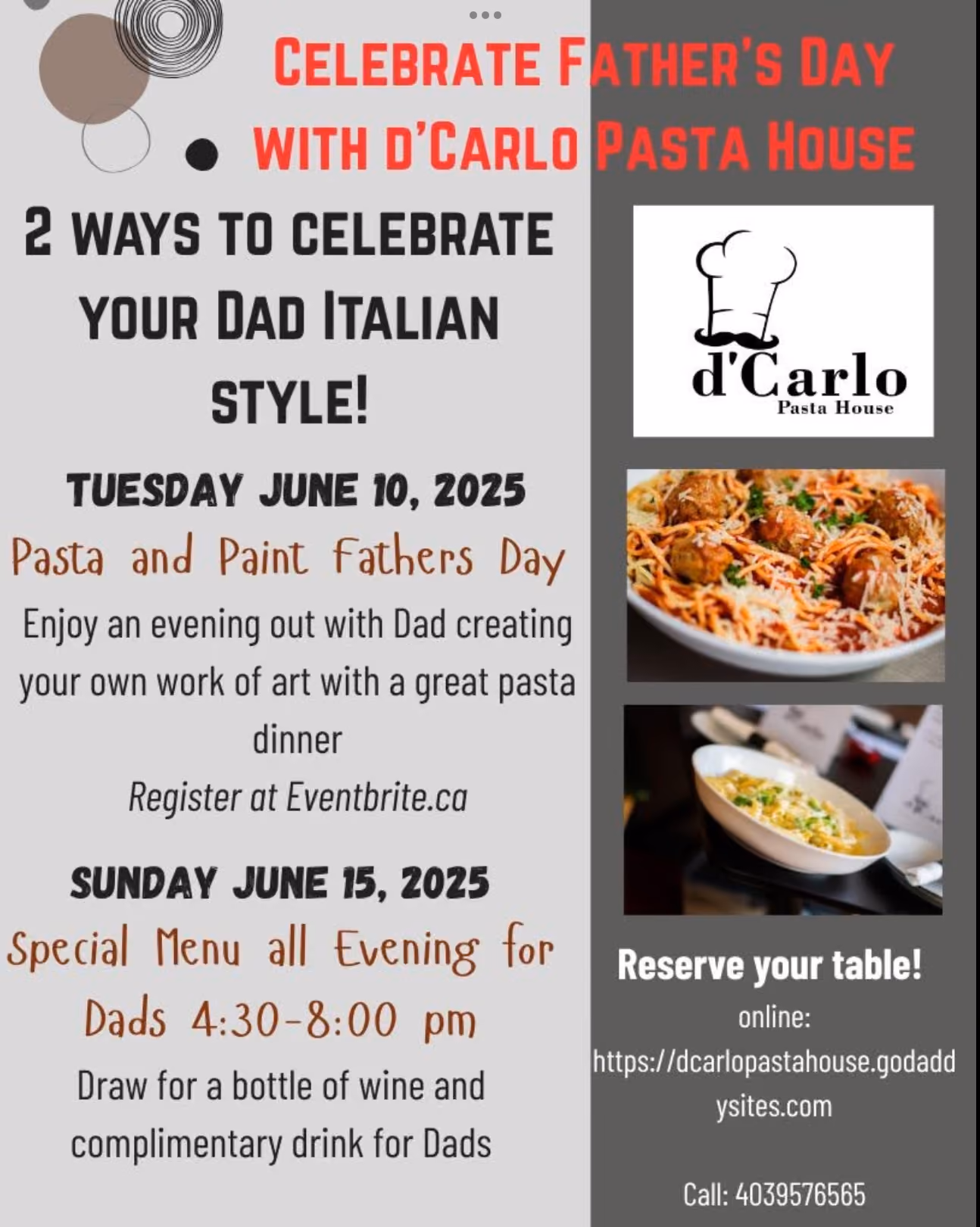 Father’s Day at d’Carlo